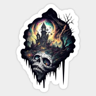 Skull|Trippy|Dark| Sticker